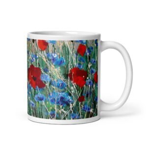 Poppies & Cornflowers Ceramic Mug